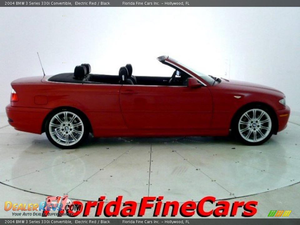 2004 BMW 3 Series 330i Convertible Electric Red / Black Photo #4
