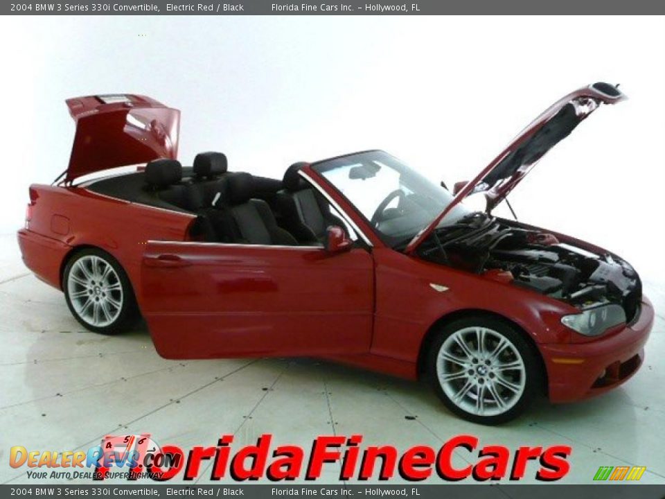 2004 BMW 3 Series 330i Convertible Electric Red / Black Photo #8