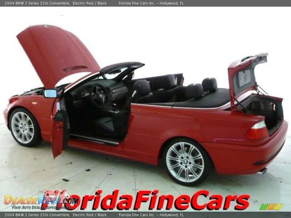 2004 BMW 3 Series 330i Convertible Electric Red / Black Photo #9