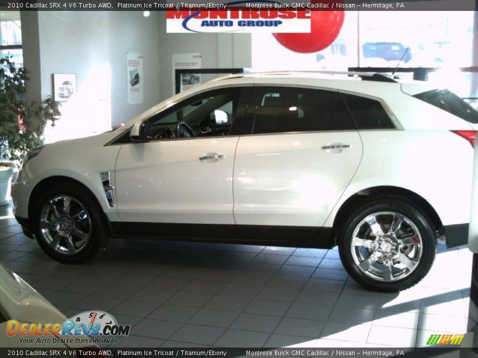 2010 Cadillac SRX 4 V6 Turbo AWD Platinum Ice Tricoat / Titanium/Ebony Photo #2