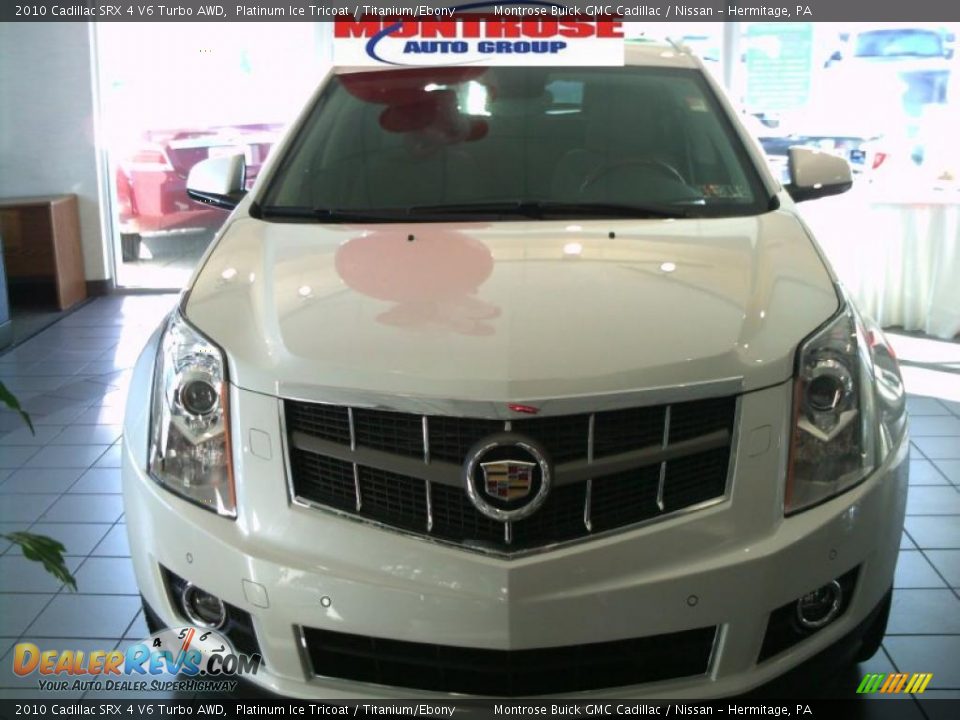 2010 Cadillac SRX 4 V6 Turbo AWD Platinum Ice Tricoat / Titanium/Ebony Photo #4