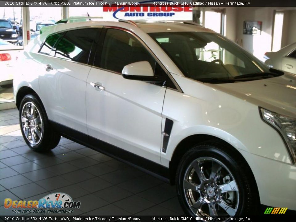 2010 Cadillac SRX 4 V6 Turbo AWD Platinum Ice Tricoat / Titanium/Ebony Photo #6