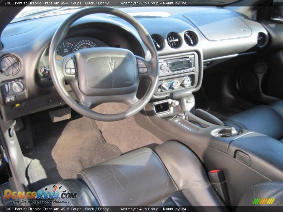 2001 Pontiac Firebird Trans Am WS-6 Coupe Black / Ebony Photo #9