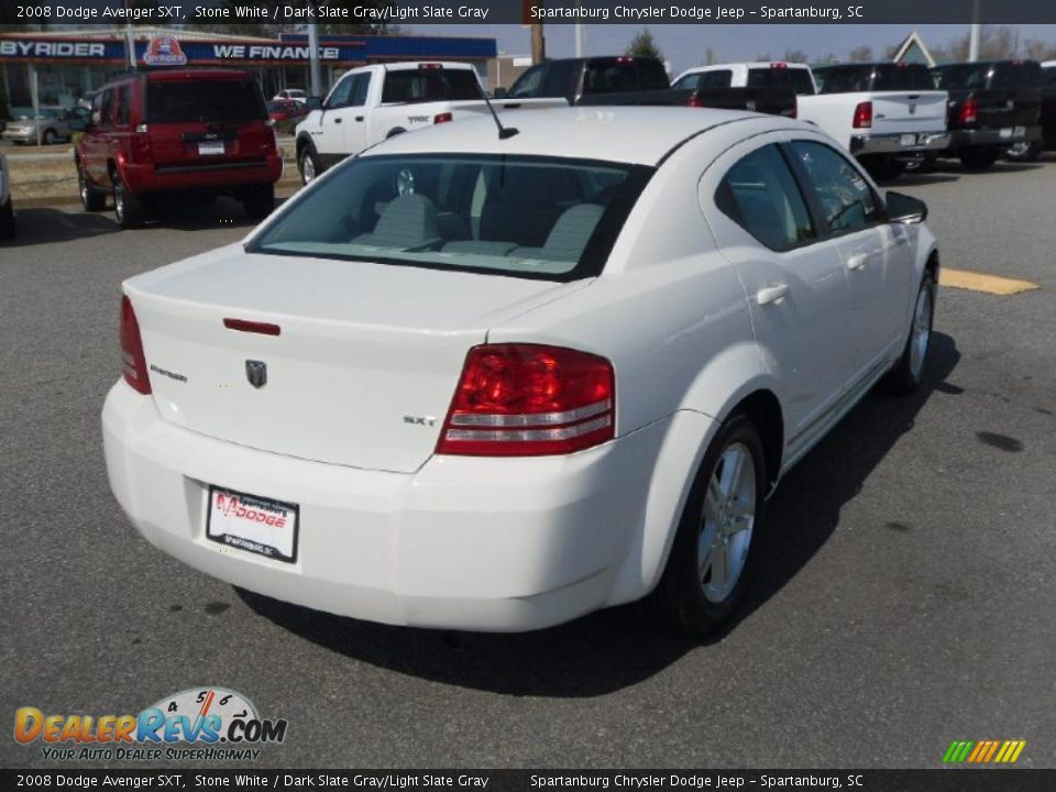 2008 Dodge Avenger SXT Stone White / Dark Slate Gray/Light Slate Gray Photo #4