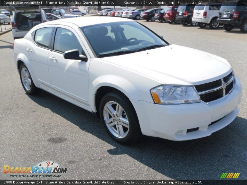 2008 Dodge Avenger SXT Stone White / Dark Slate Gray/Light Slate Gray Photo #5