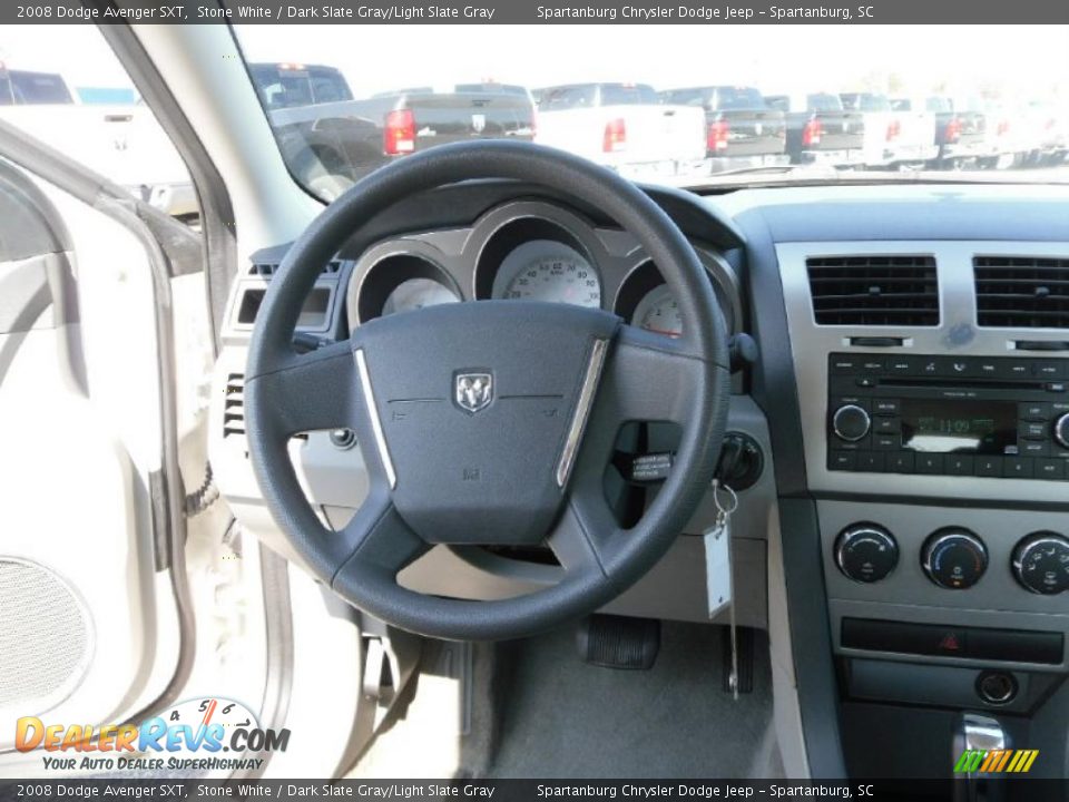 2008 Dodge Avenger SXT Stone White / Dark Slate Gray/Light Slate Gray Photo #11