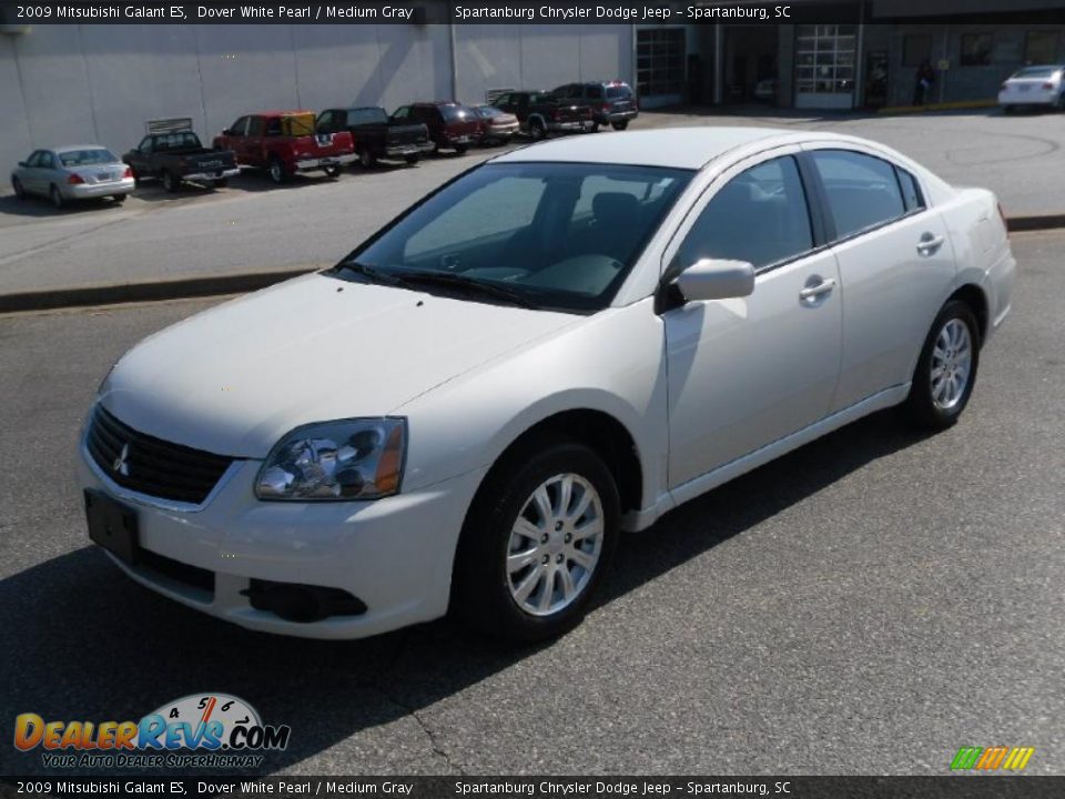 2009 Mitsubishi Galant ES Dover White Pearl / Medium Gray Photo #1