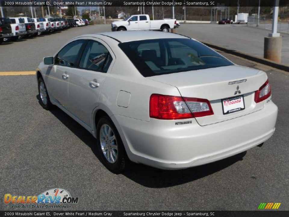 2009 Mitsubishi Galant ES Dover White Pearl / Medium Gray Photo #2