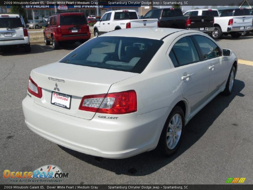 2009 Mitsubishi Galant ES Dover White Pearl / Medium Gray Photo #4