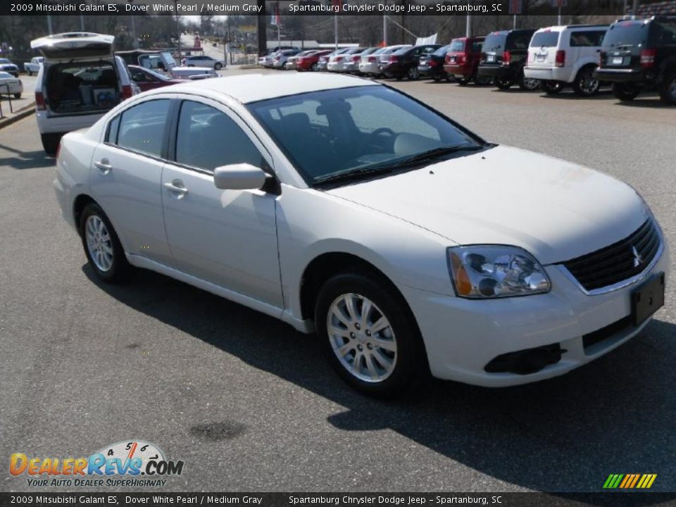 2009 Mitsubishi Galant ES Dover White Pearl / Medium Gray Photo #5