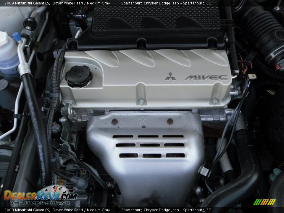 2009 Mitsubishi Galant ES Dover White Pearl / Medium Gray Photo #21