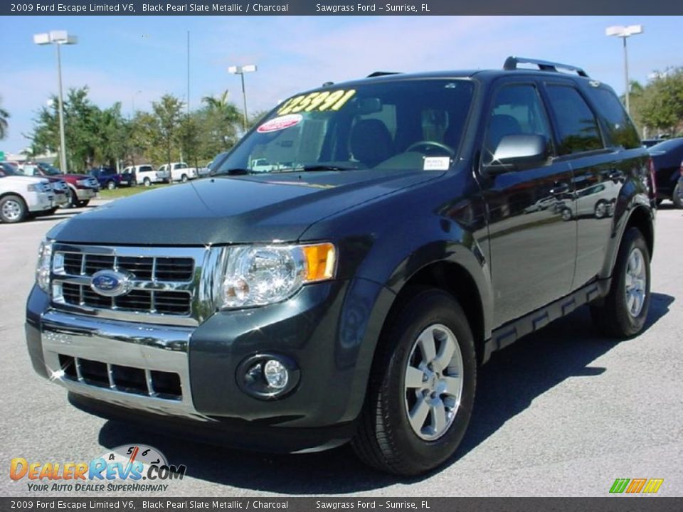 2009 Ford Escape Limited V6 Black Pearl Slate Metallic / Charcoal Photo #8
