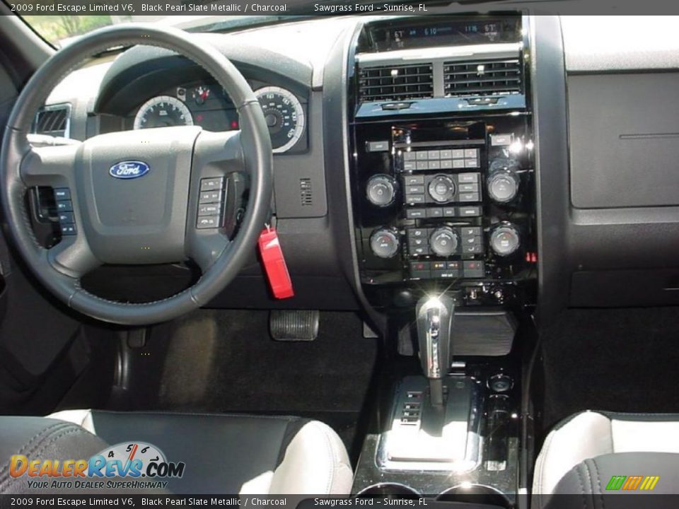 2009 Ford Escape Limited V6 Black Pearl Slate Metallic / Charcoal Photo #14