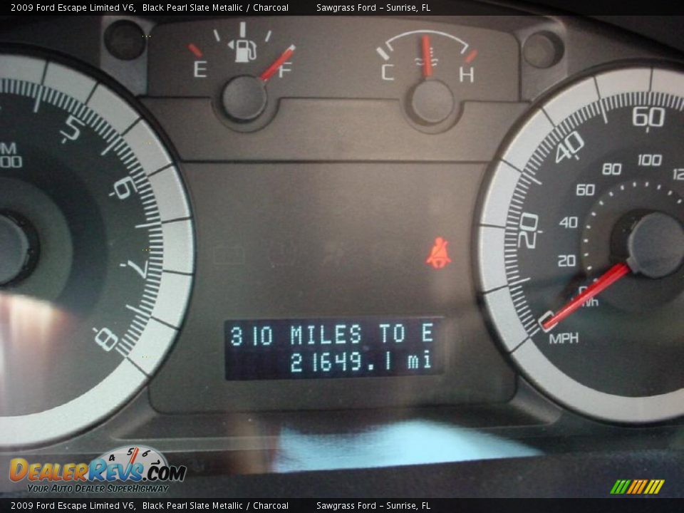 2009 Ford Escape Limited V6 Black Pearl Slate Metallic / Charcoal Photo #17