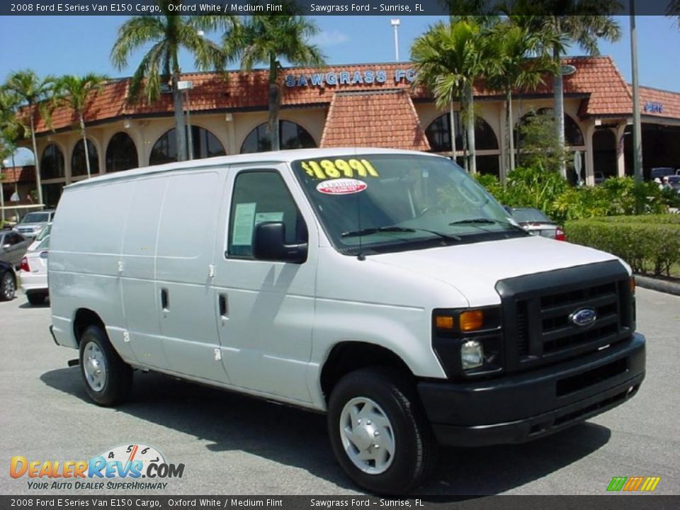 2008 Ford E Series Van E150 Cargo Oxford White / Medium Flint Photo #1