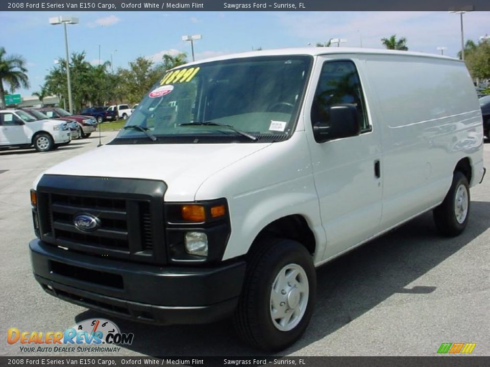 2008 Ford E Series Van E150 Cargo Oxford White / Medium Flint Photo #8