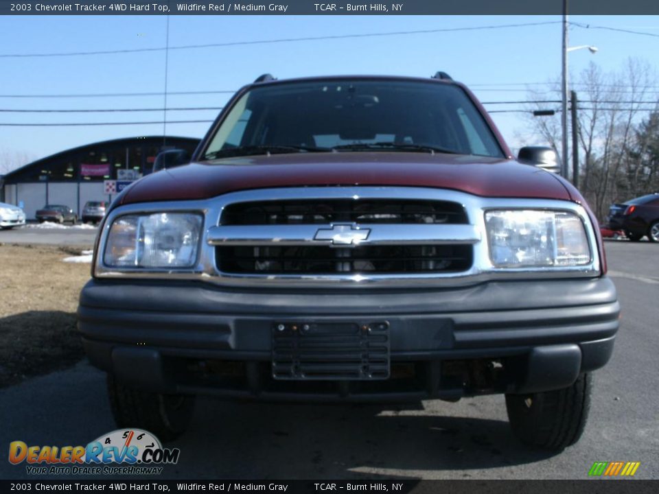 2003 Chevrolet Tracker 4WD Hard Top Wildfire Red / Medium Gray Photo #3