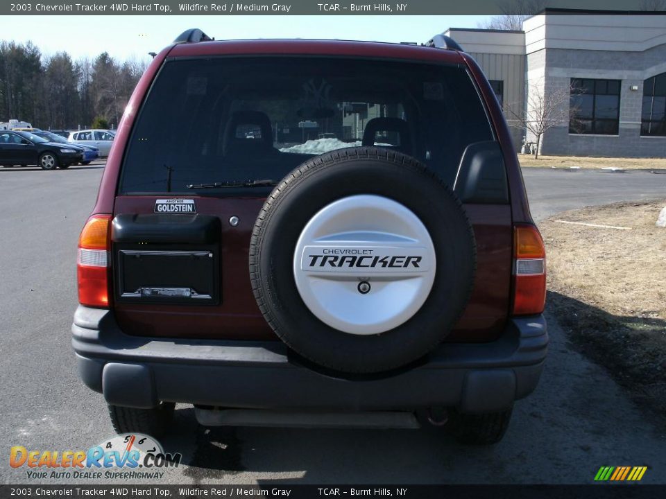 2003 Chevrolet Tracker 4WD Hard Top Wildfire Red / Medium Gray Photo #5