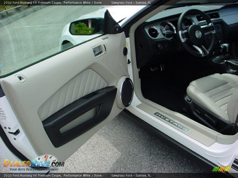 2010 Ford Mustang V6 Premium Coupe Performance White / Stone Photo #9