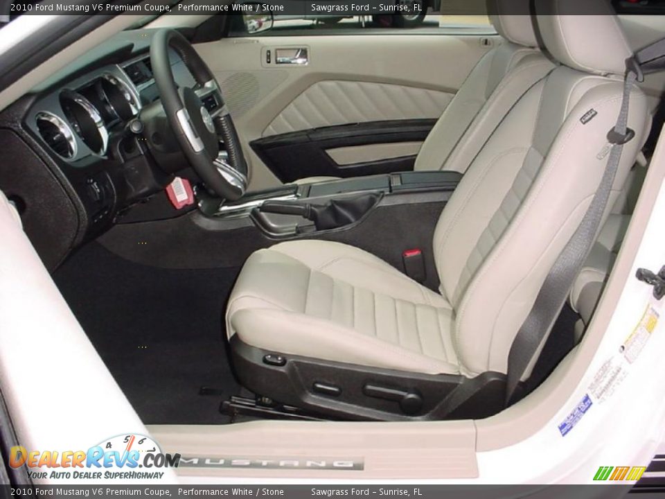 2010 Ford Mustang V6 Premium Coupe Performance White / Stone Photo #10