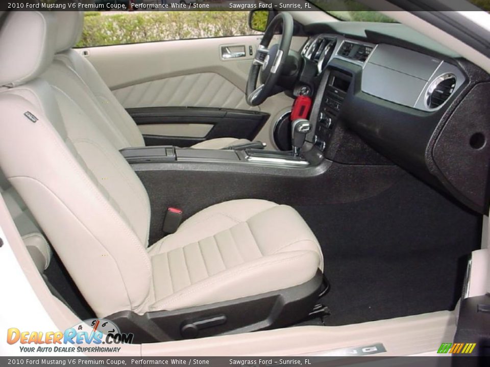 2010 Ford Mustang V6 Premium Coupe Performance White / Stone Photo #11