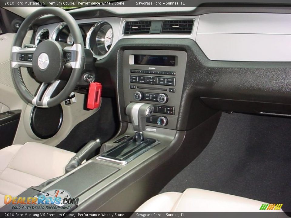 2010 Ford Mustang V6 Premium Coupe Performance White / Stone Photo #13
