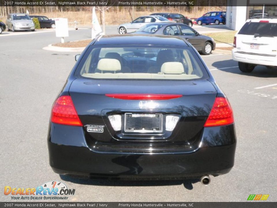 2007 Honda Accord EX Sedan Nighthawk Black Pearl / Ivory Photo #3