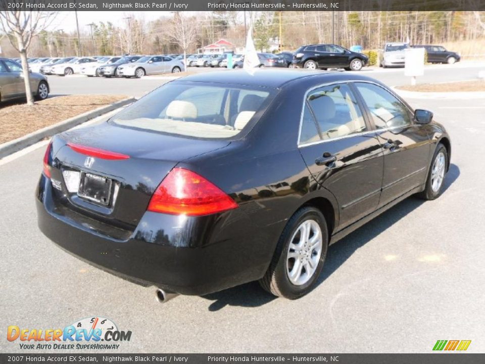2007 Honda Accord EX Sedan Nighthawk Black Pearl / Ivory Photo #4