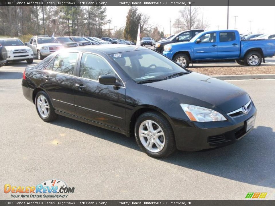 2007 Honda Accord EX Sedan Nighthawk Black Pearl / Ivory Photo #5