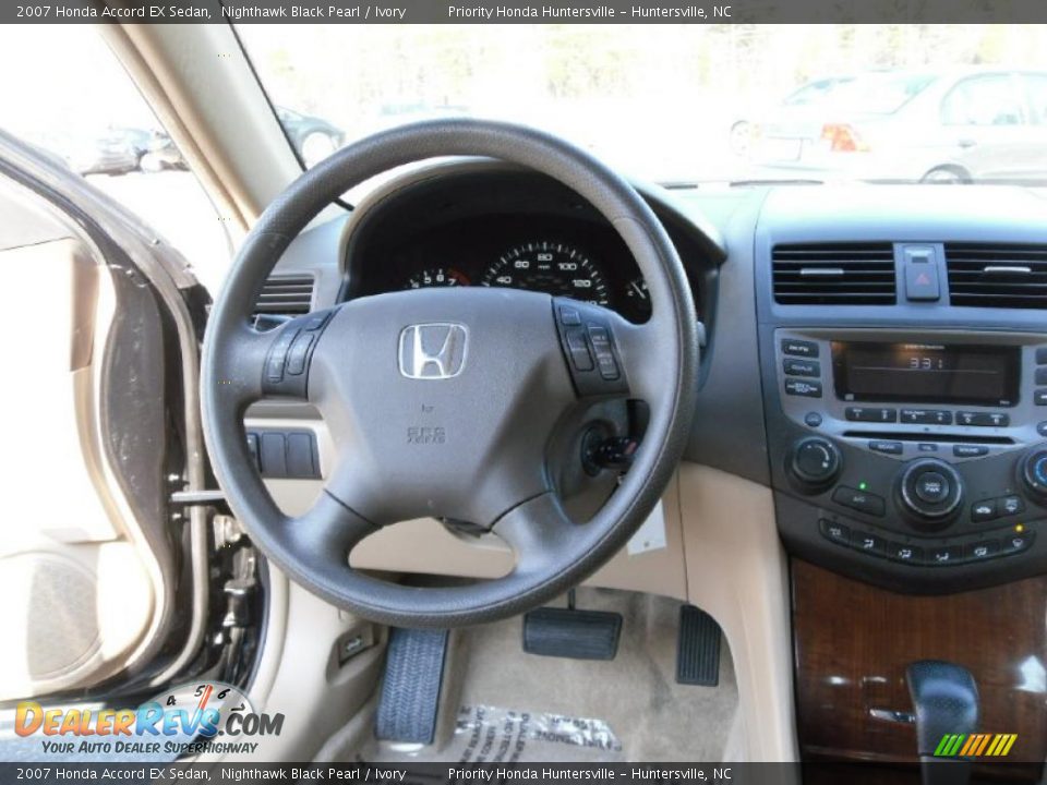2007 Honda Accord EX Sedan Nighthawk Black Pearl / Ivory Photo #12