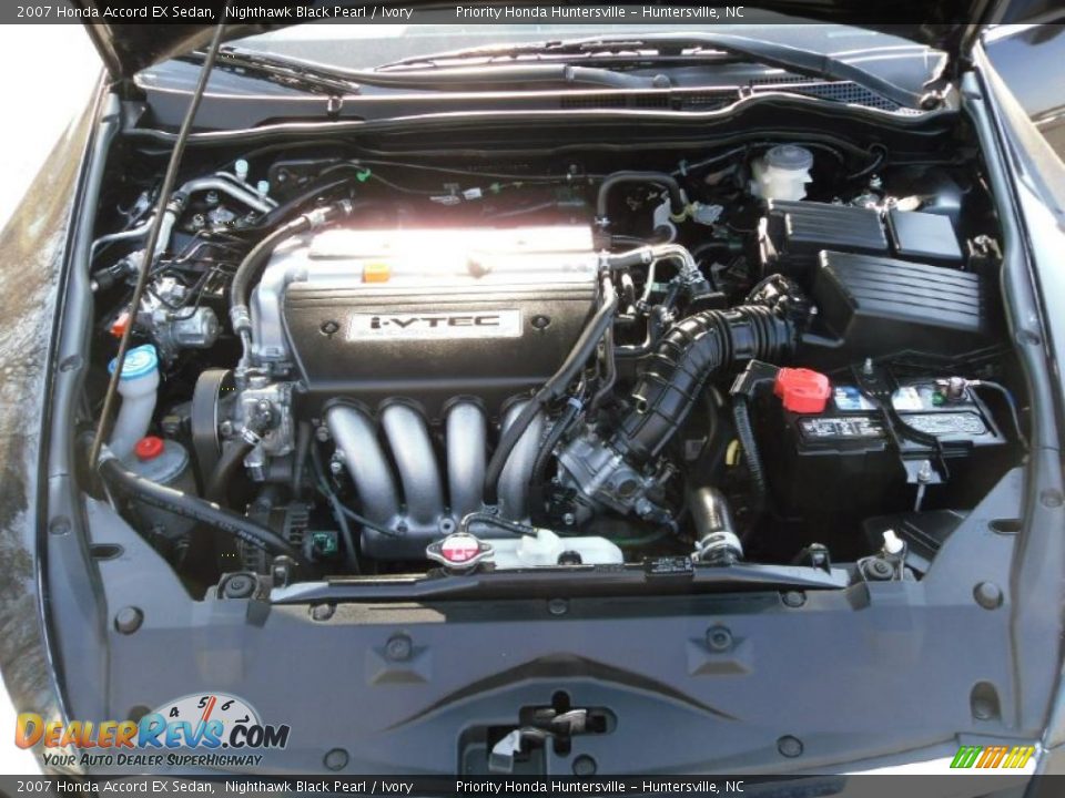 2007 Honda Accord EX Sedan Nighthawk Black Pearl / Ivory Photo #21