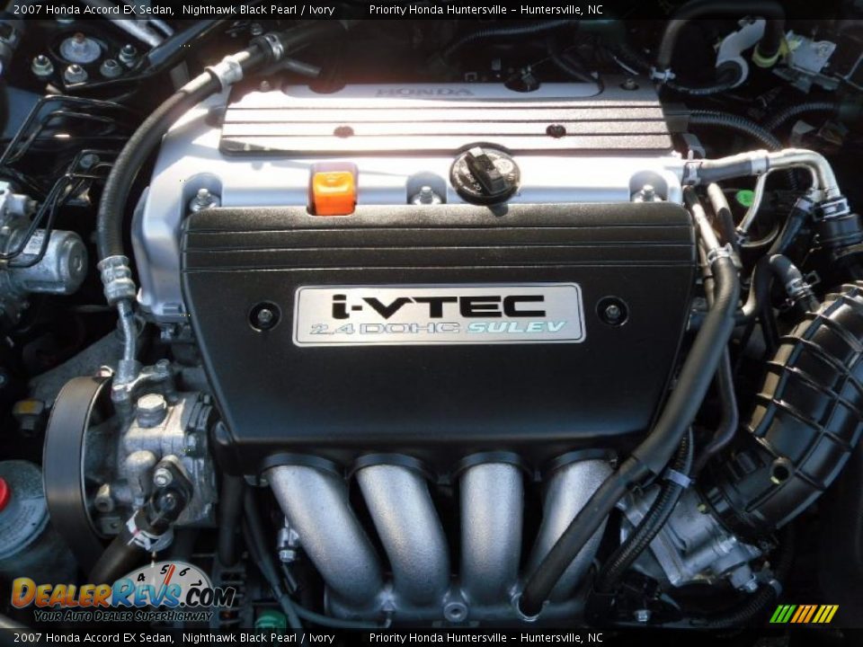 2007 Honda Accord EX Sedan Nighthawk Black Pearl / Ivory Photo #22