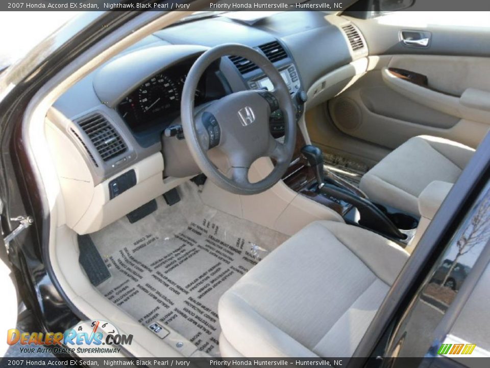2007 Honda Accord EX Sedan Nighthawk Black Pearl / Ivory Photo #26