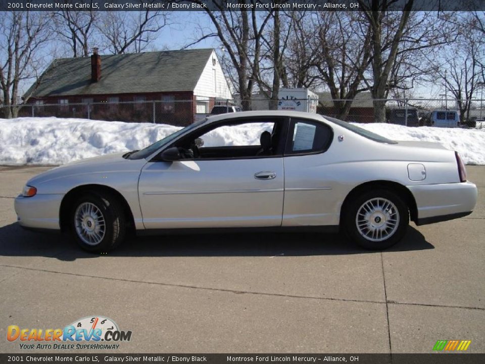 2001 Chevrolet Monte Carlo LS Galaxy Silver Metallic / Ebony Black Photo #2