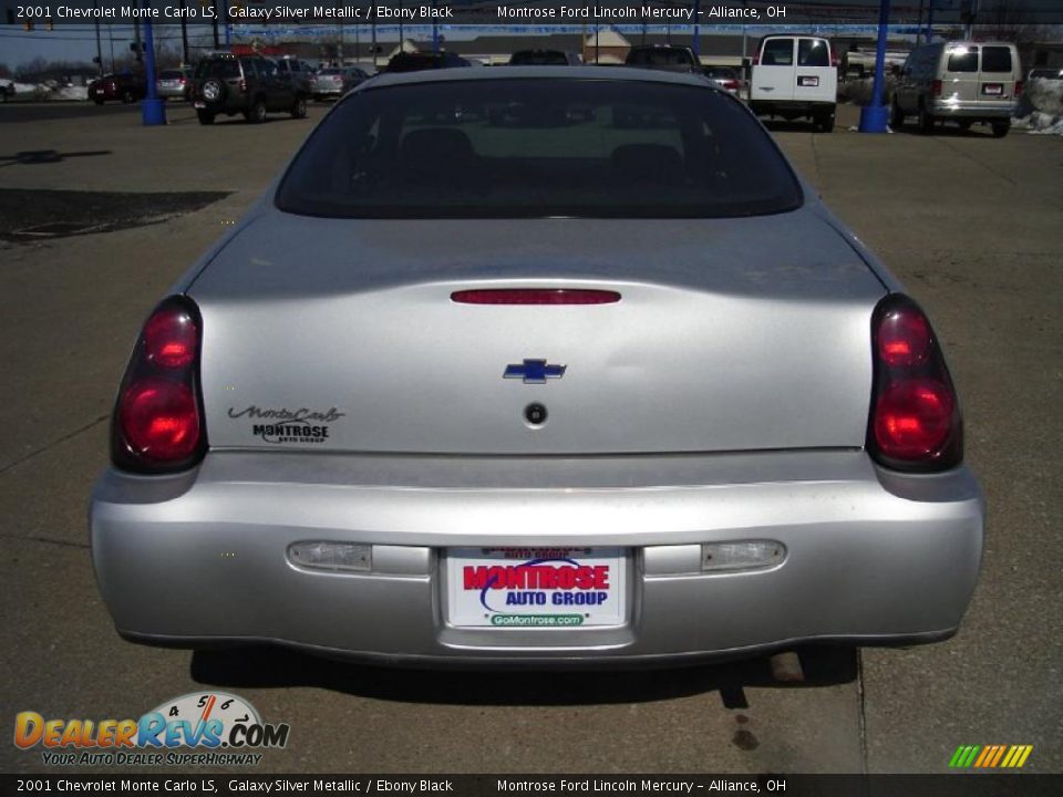 2001 Chevrolet Monte Carlo LS Galaxy Silver Metallic / Ebony Black Photo #4