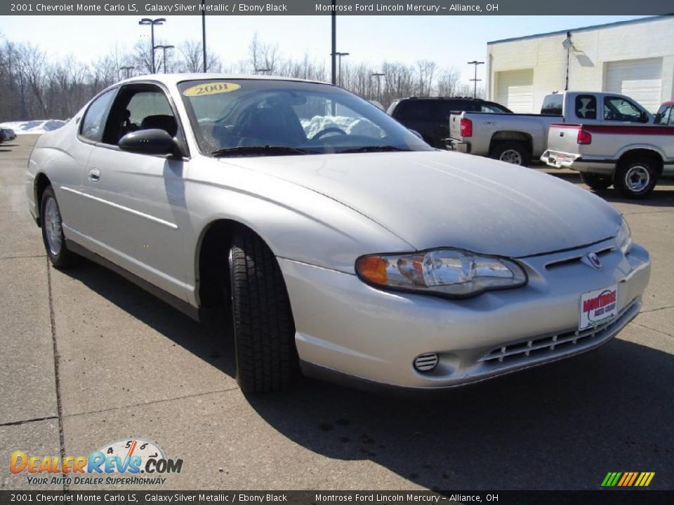 2001 Chevrolet Monte Carlo LS Galaxy Silver Metallic / Ebony Black Photo #7