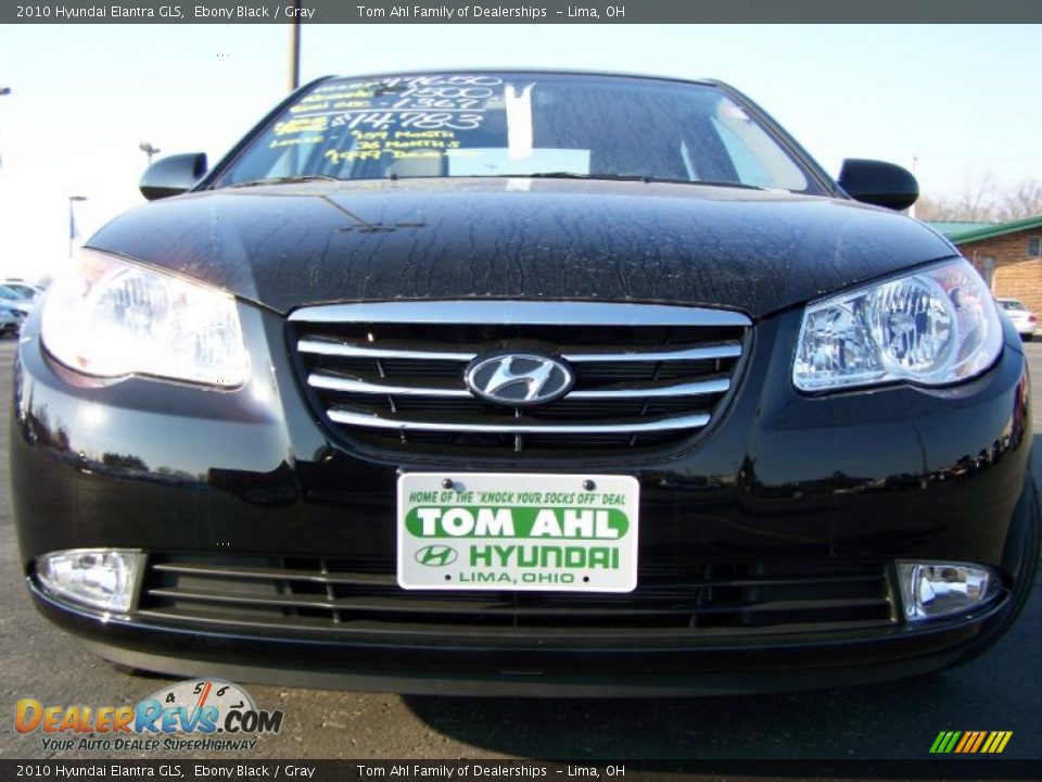 2010 Hyundai Elantra GLS Ebony Black / Gray Photo #3