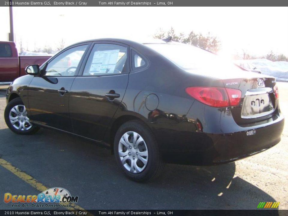 2010 Hyundai Elantra GLS Ebony Black / Gray Photo #4