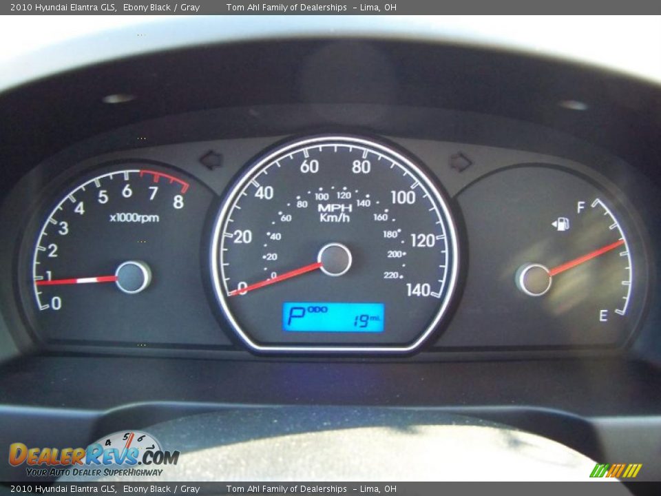 2010 Hyundai Elantra GLS Ebony Black / Gray Photo #17