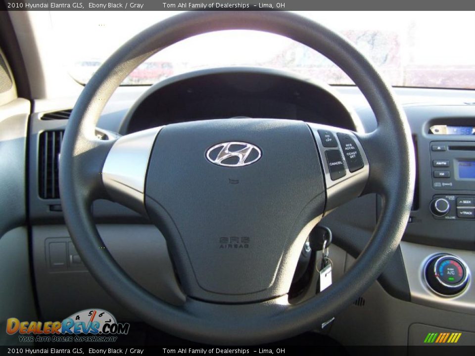 2010 Hyundai Elantra GLS Ebony Black / Gray Photo #18