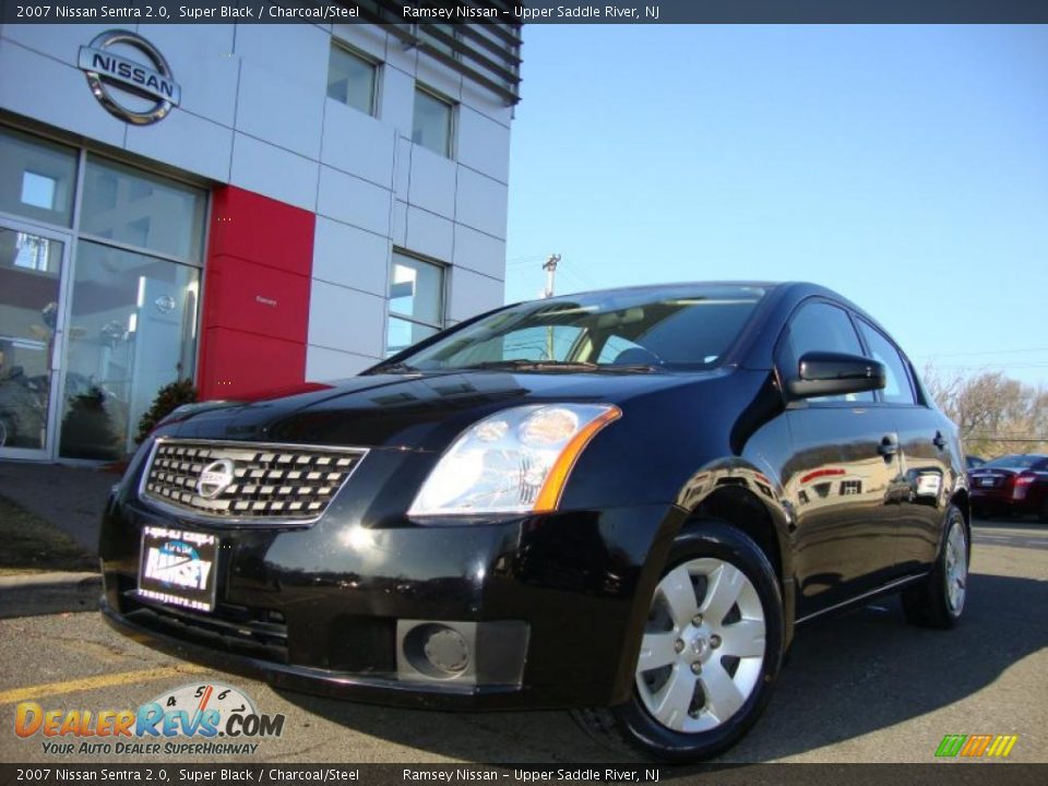 2007 Nissan Sentra 2.0 Super Black / Charcoal/Steel Photo #1
