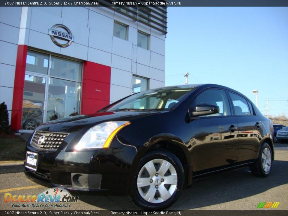 2007 Nissan Sentra 2.0 Super Black / Charcoal/Steel Photo #4