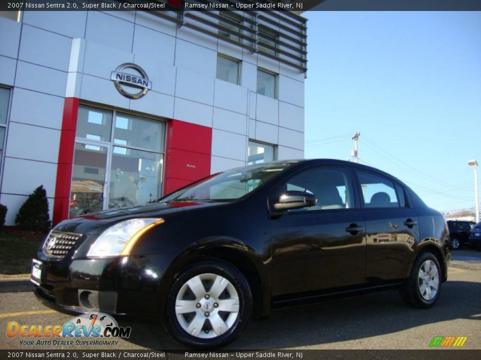 2007 Nissan Sentra 2.0 Super Black / Charcoal/Steel Photo #5