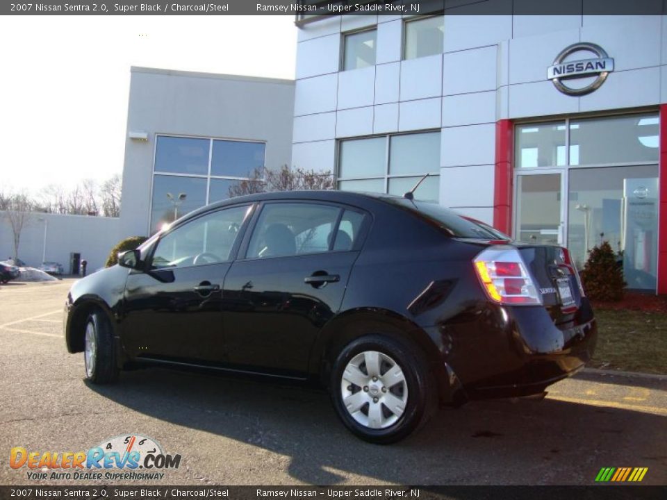 2007 Nissan Sentra 2.0 Super Black / Charcoal/Steel Photo #7