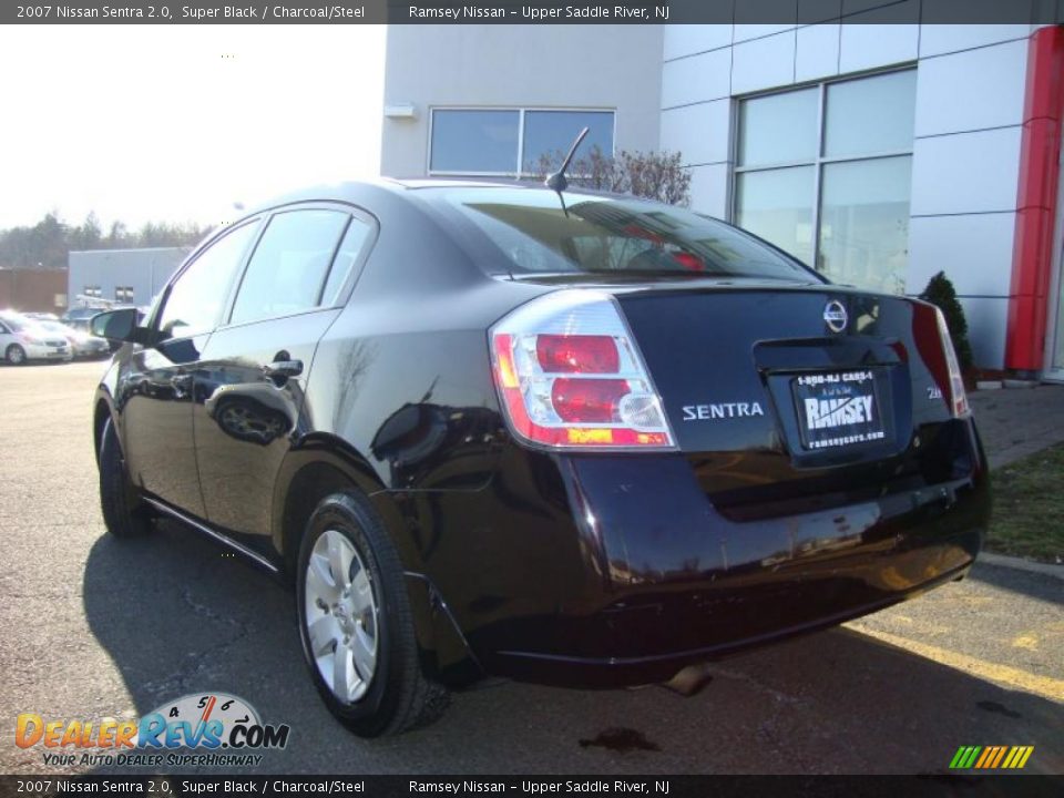 2007 Nissan Sentra 2.0 Super Black / Charcoal/Steel Photo #8