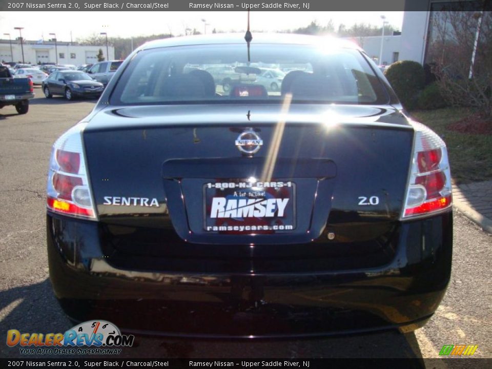 2007 Nissan Sentra 2.0 Super Black / Charcoal/Steel Photo #9