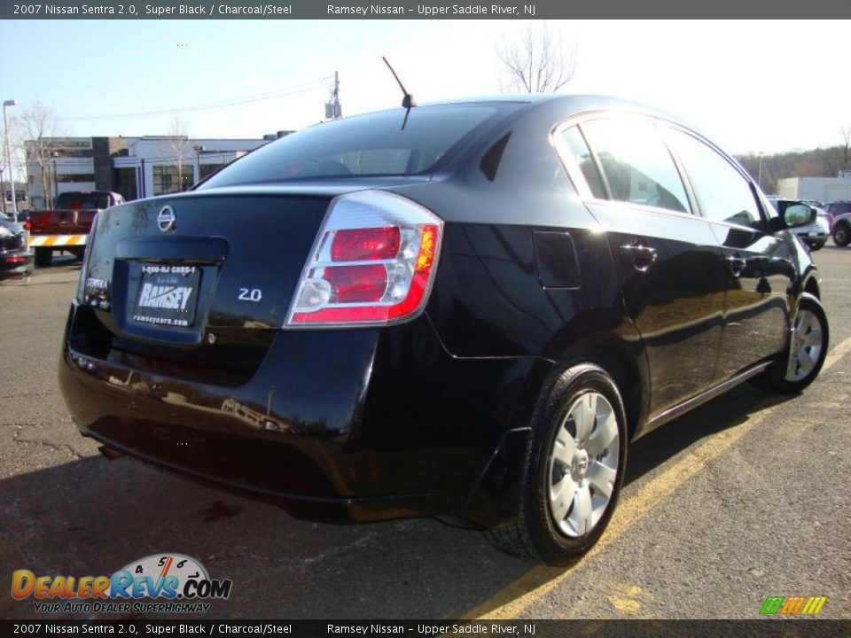2007 Nissan Sentra 2.0 Super Black / Charcoal/Steel Photo #10
