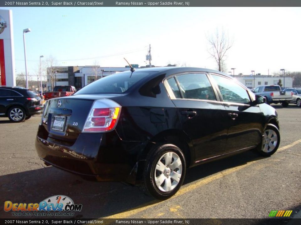 2007 Nissan Sentra 2.0 Super Black / Charcoal/Steel Photo #11