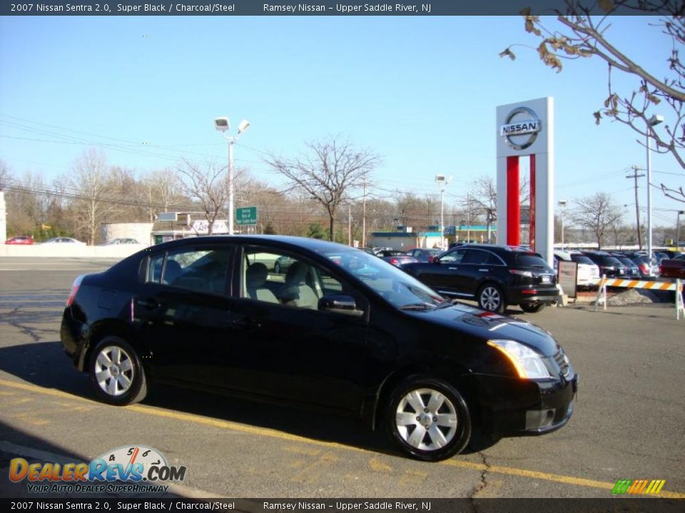 2007 Nissan Sentra 2.0 Super Black / Charcoal/Steel Photo #13