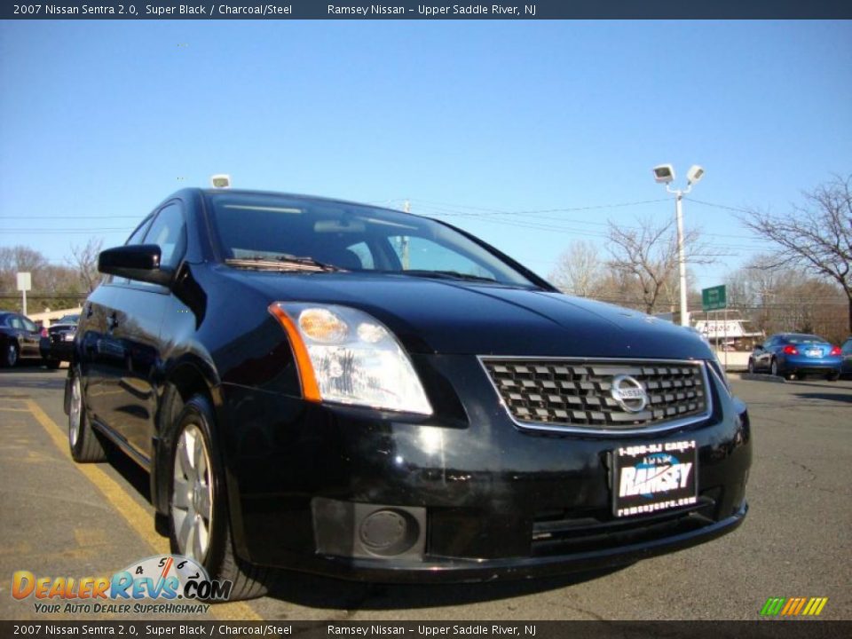 2007 Nissan Sentra 2.0 Super Black / Charcoal/Steel Photo #15